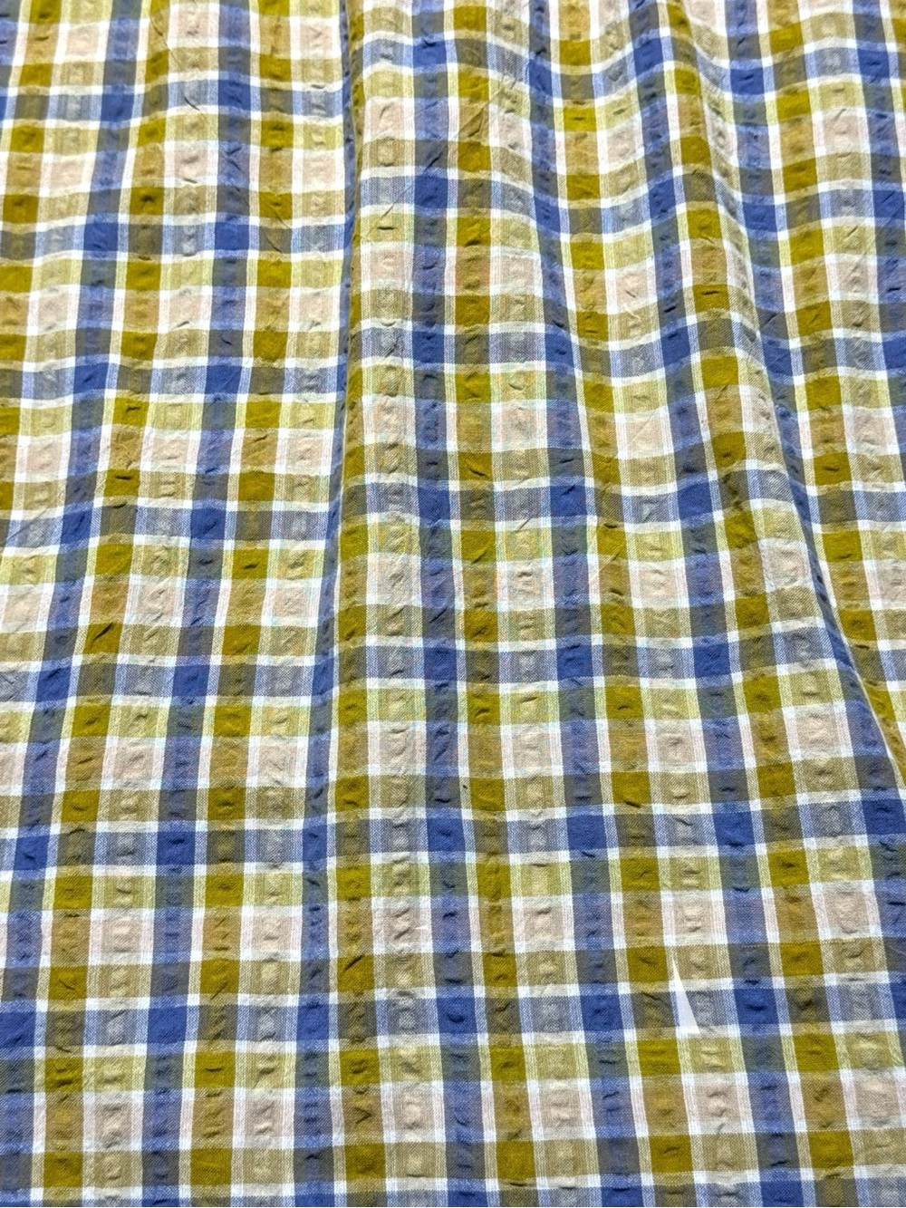 Seasalt Cornwall Women's 12 Lowland Heather Dress blue and yellow plaid print - Picture 4 of 10